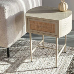 Beige Nachtkastje Met Rotan Lade -BEPUREHOME Winkel beige nachtkastje met rotan lade amaya bodio 07