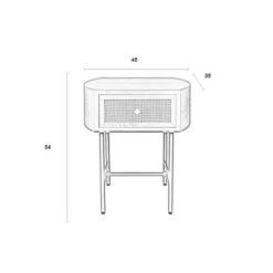 Beige Nachtkastje Met Rotan Lade -BEPUREHOME Winkel beige nachtkastje met rotan lade amaya bodio 08