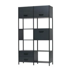 BePureHome Moderne Vakkenkast Mat Zwart -BEPUREHOME Winkel bepure legacy moderne vakkenkast mat zwart 02