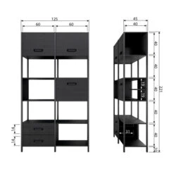 BePureHome Moderne Vakkenkast Mat Zwart -BEPUREHOME Winkel bepure legacy moderne vakkenkast mat zwart 09