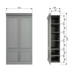 BePureHome Opbergkast Met Lambrisering -BEPUREHOME Winkel bepure organize witte bergkast met legplanken 10