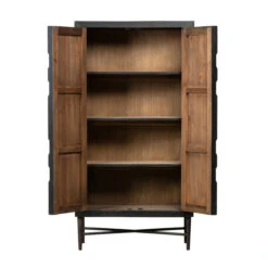 BePureHome Vintage Wandkast Zwart Hout -BEPUREHOME Winkel bepurehome bequest vintage wandkast zwart hout 04