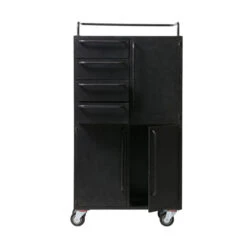 BePureHome Zwarte Kast Op Wielen 13 BePureHome Zwarte Kast Op Wielen -BEPUREHOME Winkel bepurehome black beauty zwarte kast op wielen 02