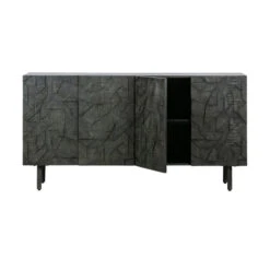 BePureHome Zwart Dressoir Houtsnijwerk -BEPUREHOME Winkel bepurehome counter zwart dressoir houtsnijwerk 02
