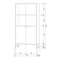 BePureHome Vitrinekast Champagne -BEPUREHOME Winkel bepurehome fossil vitrinekast champagne 10