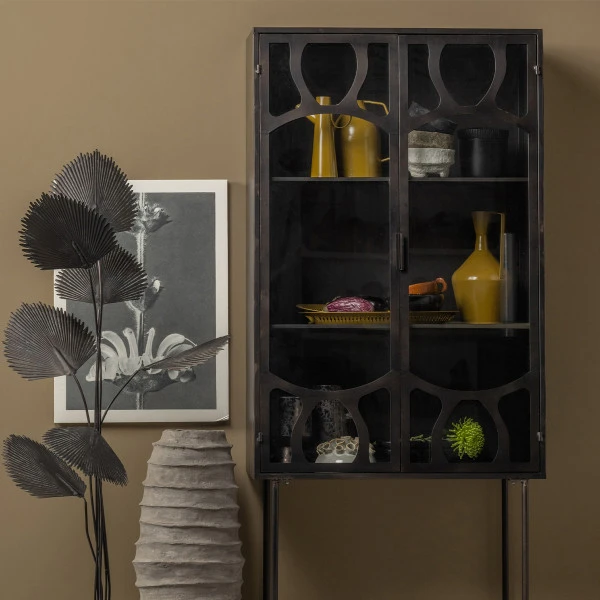 BePureHome Metalen Vitrinekast 4 BePureHome Metalen Vitrinekast - Afbeelding 2