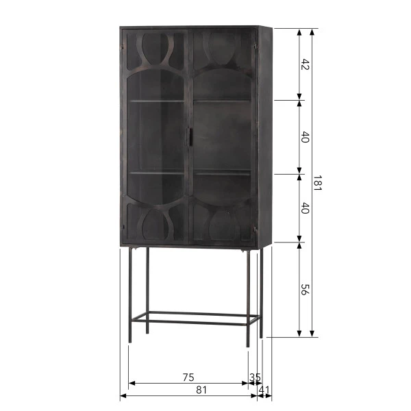 BePureHome Metalen Vitrinekast 11 BePureHome Metalen Vitrinekast - Afbeelding 9