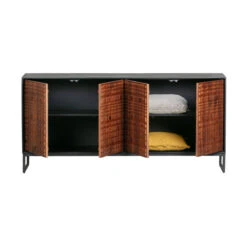 BePureHome Dressoir Walnoot En Zwart -BEPUREHOME Winkel bepurehome nuts dressoir met walnoot en zwart 01