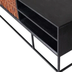 BePureHome Tv-meubel Zwart Met Walnoot -BEPUREHOME Winkel bepurehome nuts zwart tv meubel walnoot zwart 03