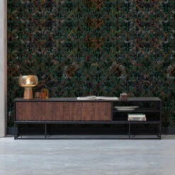 BePureHome Tv-meubel Zwart Met Walnoot