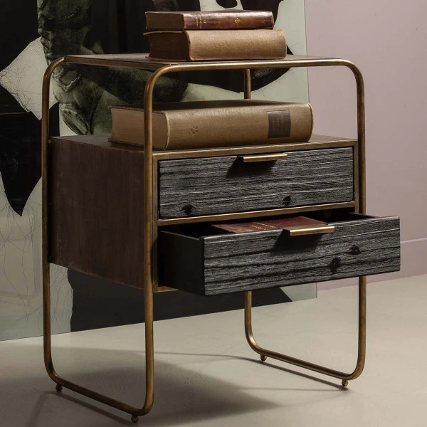 BePureHome Nachtkastje Met 2 Lades 5 BePureHome Nachtkastje Met 2 Lades - Afbeelding 3