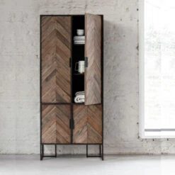 Zwarte Kast Met Visgraat Deuren -BEPUREHOME Winkel bergkast met een visgraat patroon dtp home criss cross 08