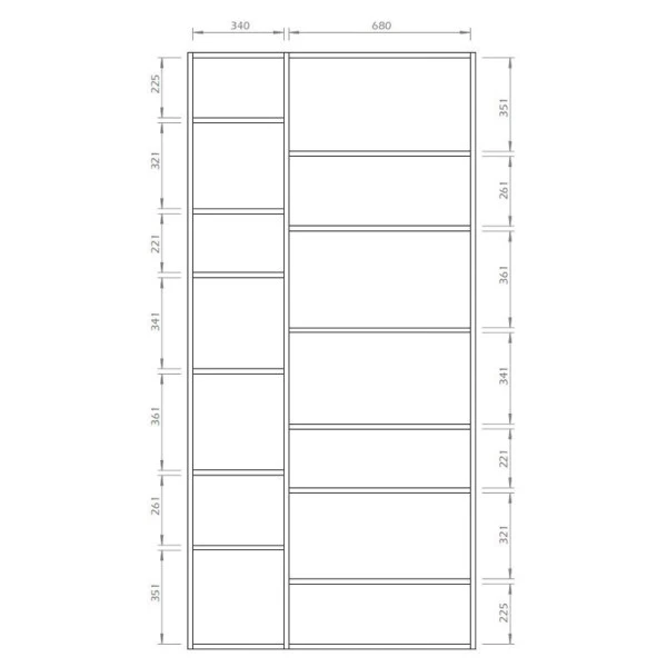 Design Boekenkast 108 Cm Breed 6 Design Boekenkast 108 Cm Breed - Afbeelding 4