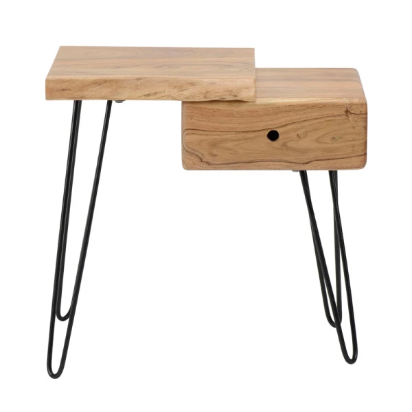 Boomstam Nachtkastje Met Lade Rechts 4 Boomstam Nachtkastje Met Lade Rechts - Afbeelding 2