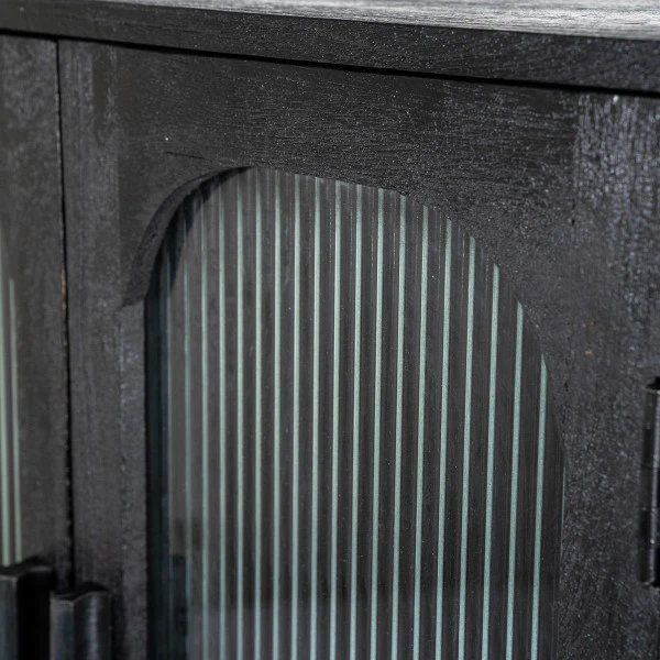 Zwarte Kast Met Ribbelglas 10 Zwarte Kast Met Ribbelglas - Afbeelding 8