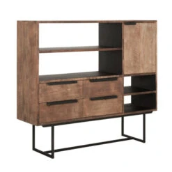 Hoog Dressoir Teak Hout -BEPUREHOME Winkel d bodhi odeon hoog dressoir van teakhout 01