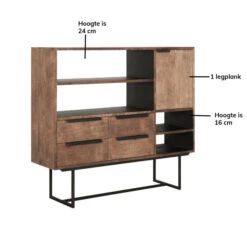 Hoog Dressoir Teak Hout -BEPUREHOME Winkel d bodhi odeon hoog dressoir van teakhout 01 1