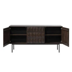 Dressoir Kast Donkerbruin -BEPUREHOME Winkel dressoir kast donkerbruin bodio curb 04