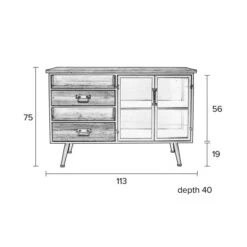 Dressoir Hout En Metaal -BEPUREHOME Winkel dressoir metaal en hout damian lumz home 10