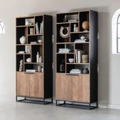 Hoge Vakkenkast Teakhout 14 Hoge Vakkenkast Teakhout -BEPUREHOME Winkel dtp home cosmo hoge vakkenkast teakhout 01