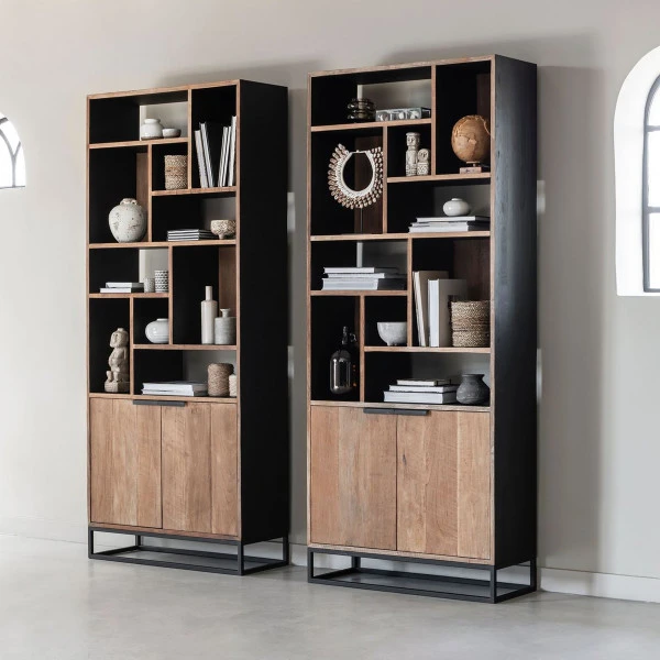 Hoge Vakkenkast Teakhout 7 Hoge Vakkenkast Teakhout - Afbeelding 5