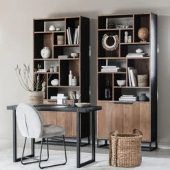 Hoge Vakkenkast Teakhout 16 Hoge Vakkenkast Teakhout -BEPUREHOME Winkel dtp home cosmo hoge vakkenkast teakhout 02