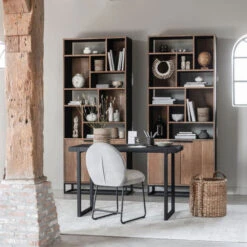 Hoge Vakkenkast Teakhout 15 Hoge Vakkenkast Teakhout -BEPUREHOME Winkel dtp home cosmo hoge vakkenkast teakhout 03