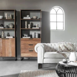 Teak Boekenkast Met Deuren 14 Teak Boekenkast Met Deuren -BEPUREHOME Winkel dtp home cosmo teak boekenkast met deuren 01