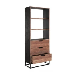 Teak Boekenkast Met Lades -BEPUREHOME Winkel dtp home cosmo teak boekenkast met lades 03