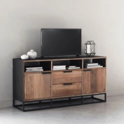 Tv-dressoir Teak Hout -BEPUREHOME Winkel dtp home cosmo teakhouten tv dressoir 04