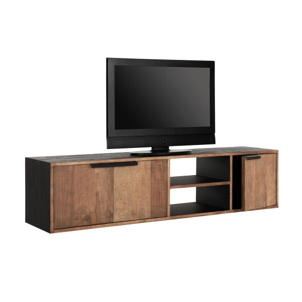 Zwevend Tv-meubel Teak Hout 5 Zwevend Tv-meubel Teak Hout - Afbeelding 3