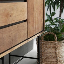 Hoge Teak Kast Met Vakken -BEPUREHOME Winkel dtp home metropole hoge teak kast met vakken 05