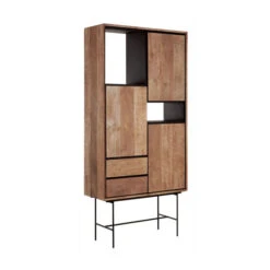 Hoge Teak Kast Met Vakken -BEPUREHOME Winkel dtp home metropole hoge teak kast met vakken 08