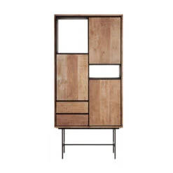 Hoge Teak Kast Met Vakken -BEPUREHOME Winkel dtp home metropole hoge teak kast met vakken 09