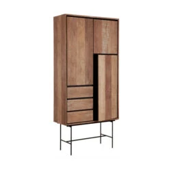 Hoge Wandkast Teakhout -BEPUREHOME Winkel dtp home metropole hoge wandkast teakhout 07