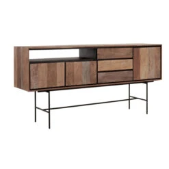 Hoog Dressoir Teak Hout 200 Cm -BEPUREHOME Winkel dtp home metropole hoog dressoir van teak 200 cm 02