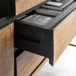 Hoog Dressoir Teak Hout 200 Cm -BEPUREHOME Winkel dtp home metropole hoog dressoir van teak 200 cm 04