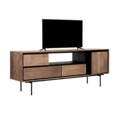 Tv-meubel Teak Hout -BEPUREHOME Winkel dtp home metropole modern tv meubel teak hout 03