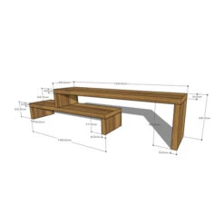 Tv-meubel Uitschuifbaar Hout 7 Tv-meubel Uitschuifbaar Hout -BEPUREHOME Winkel dtp home timber verstelbaar tv meubel teakhout 03