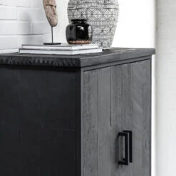 Zwarte Bergkast Teak Small 13 Zwarte Bergkast Teak Small -BEPUREHOME Winkel dtp home timeless black zwarte wandkast beam smal 04