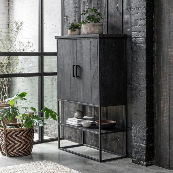 Zwarte Bergkast Teak Small 7 Zwarte Bergkast Teak Small - Afbeelding 5