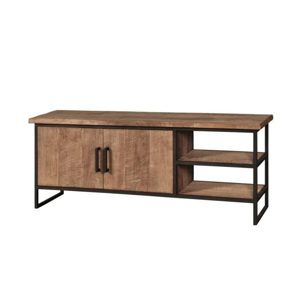 Teak Tv-meubel Industrieel 4 Teak Tv-meubel Industrieel - Afbeelding 2