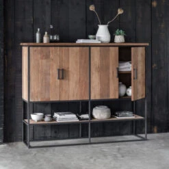 Bergkast Teakhout Large -BEPUREHOME Winkel dtp home timeless wandkast beam groot 04