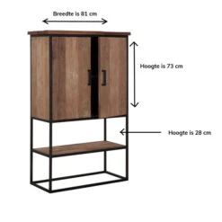 Bergkast Teakhout Small -BEPUREHOME Winkel dtp home timeless wandkast beam smal 02 1