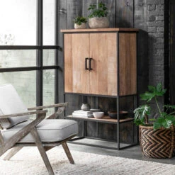 Bergkast Teakhout Small -BEPUREHOME Winkel dtp home timeless wandkast beam smal 06