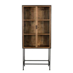 Houten Vitrinekast Industrieel 14 Houten Vitrinekast Industrieel -BEPUREHOME Winkel dutchbone berlin houten vitrinekast industrieel 03