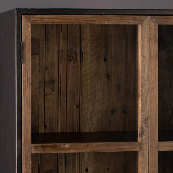 Houten Vitrinekast Industrieel 7 Houten Vitrinekast Industrieel - Afbeelding 5