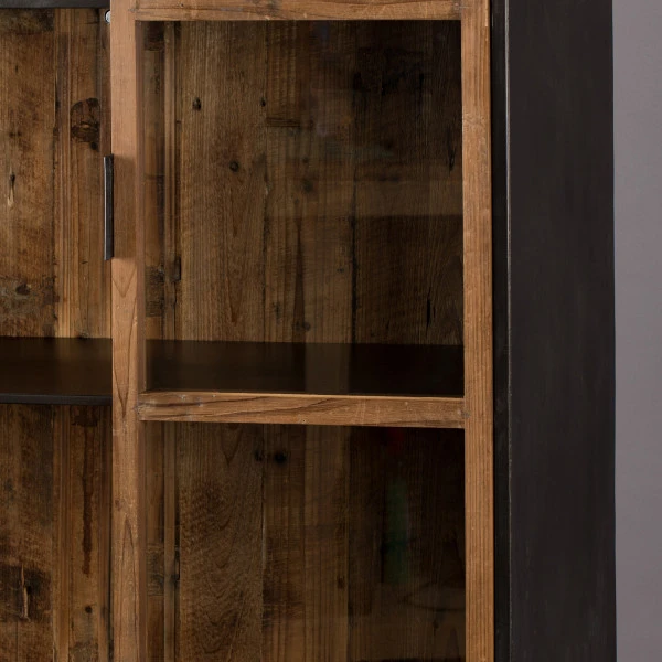 Houten Vitrinekast Industrieel 8 Houten Vitrinekast Industrieel - Afbeelding 6