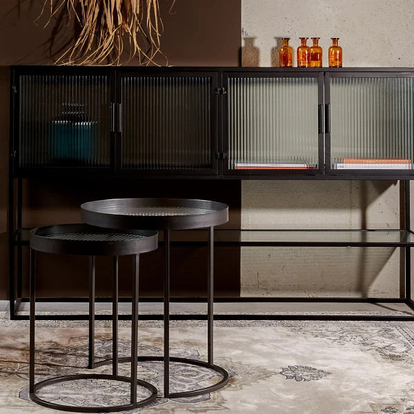 Dressoir Met Ribbel Glas 4 Dressoir Met Ribbel Glas - Afbeelding 3