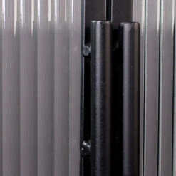 Ribbelglas Vitrinekastje Zwart -BEPUREHOME Winkel dutchbone boli ribbelglas vitrinekast 007